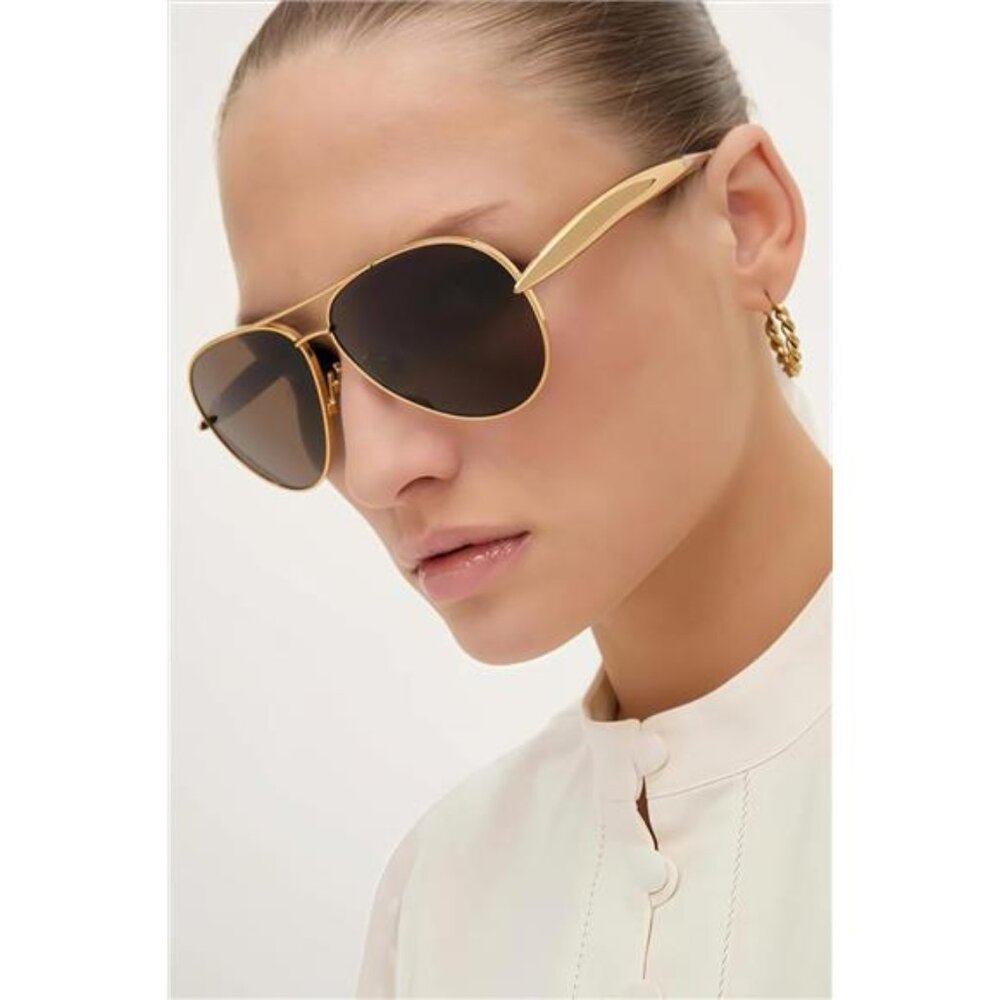 Oversized Gold Aviator Sunglasses for Women Men Retro 70s Metal Big Aviators